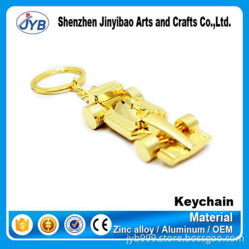 Wholesale 3D Racing Car key ring Custom Shaped Metal Keychain